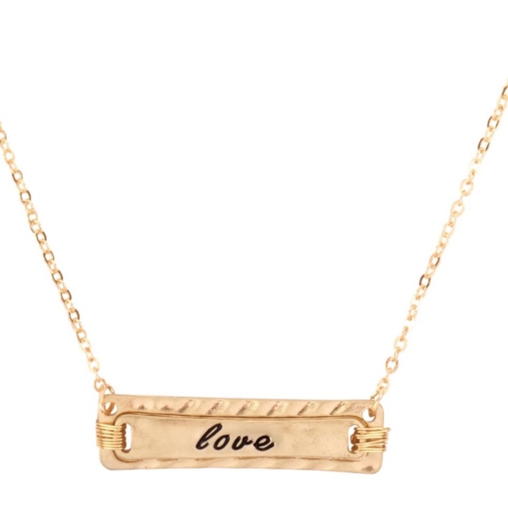 “Love” bar chain necklace - Picture 2 of 4